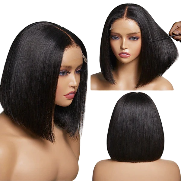 Straight Center Part Lace Wig 12 inches