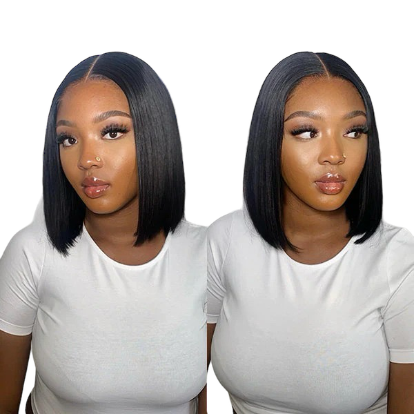 Straight Center Part Lace Wig 12 inches