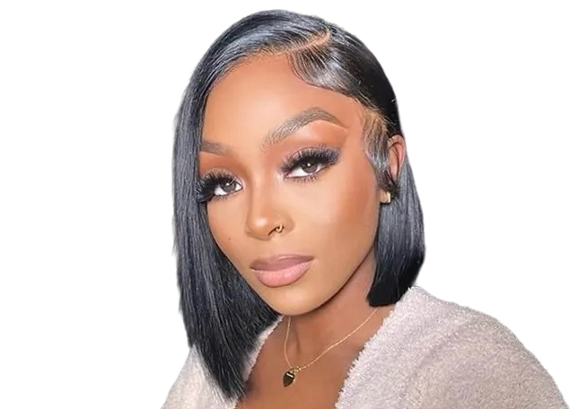 Straight Side Part Bob Frontal Wig 14 inch
