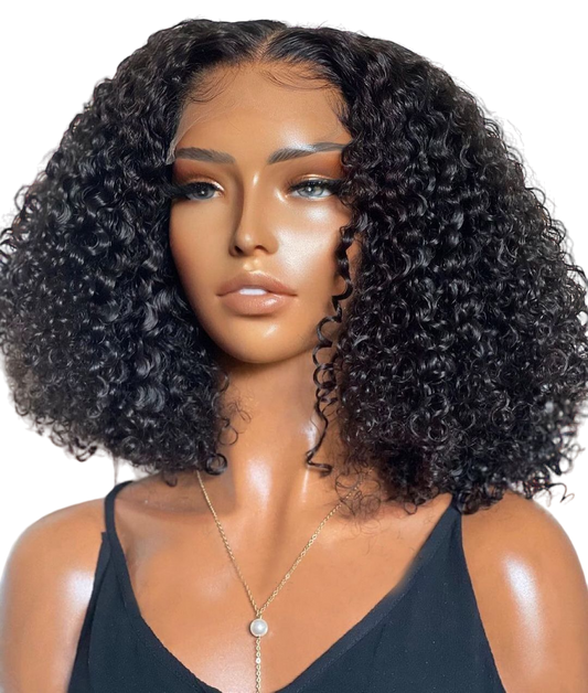 Curly Center Part Lace Closure Wig 14 inches